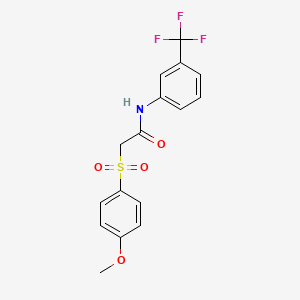 2-[(4-methoxyphenyl)sulfonyl]-N-[3-(trifluoromethyl)phenyl]acetamide