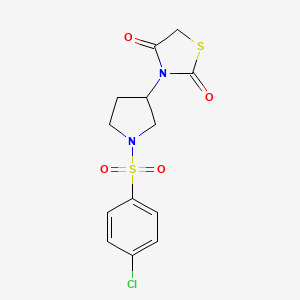 3-(1-((4-Chlorophenyl)sulfonyl)pyrrolidin-3-yl)thiazolidine-2,4-dione
