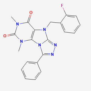 5-[(2-Fluorophenyl)methyl]-1,3-dimethyl-8-phenylpurino[8,9-c][1,2,4]triazole-2,4-dione