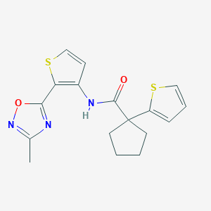 N-(2-(3-methyl-1,2,4-oxadiazol-5-yl)thiophen-3-yl)-1-(thiophen-2-yl)cyclopentanecarboxamide