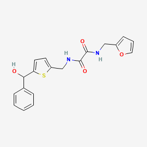 molecular formula C19H18N2O4S B2910074 N'-[(furan-2-yl)methyl]-N-({5-[hydroxy(phenyl)methyl]thiophen-2-yl}methyl)ethanediamide CAS No. 2034314-80-0