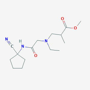 Methyl 3-({[(1-cyanocyclopentyl)carbamoyl]methyl}(ethyl)amino)-2-methylpropanoate