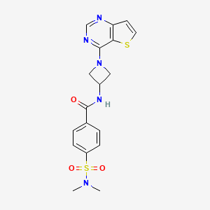 4-(Dimethylsulfamoyl)-N-(1-thieno[3,2-d]pyrimidin-4-ylazetidin-3-yl)benzamide