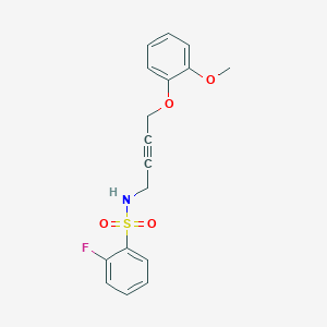 2-fluoro-N-(4-(2-methoxyphenoxy)but-2-yn-1-yl)benzenesulfonamide