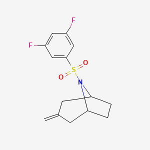 (1R,5S)-8-((3,5-difluorophenyl)sulfonyl)-3-methylene-8-azabicyclo[3.2.1]octane