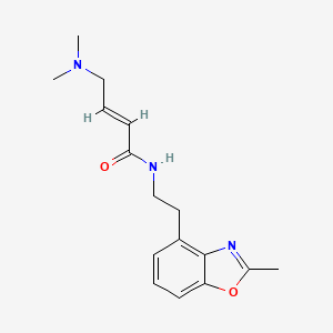 (E)-4-(Dimethylamino)-N-[2-(2-methyl-1,3-benzoxazol-4-yl)ethyl]but-2-enamide