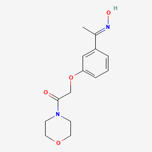 molecular formula C14H18N2O4 B2910122 (1E)-1-[3-(2-morpholin-4-yl-2-oxoethoxy)phenyl]ethanone oxime CAS No. 634174-46-2