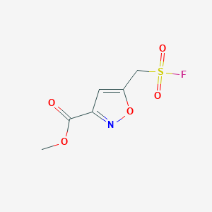molecular formula C6H6FNO5S B2910127 Methyl 5-(fluorosulfonylmethyl)-1,2-oxazole-3-carboxylate CAS No. 2309469-10-9