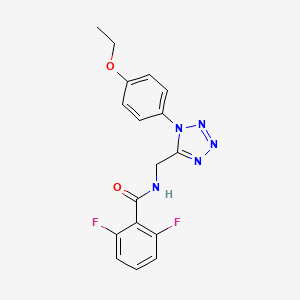 molecular formula C17H15F2N5O2 B2910128 N-((1-(4-ethoxyphenyl)-1H-tetrazol-5-yl)methyl)-2,6-difluorobenzamide CAS No. 921164-97-8