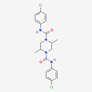 molecular formula C20H22Cl2N4O2 B2910133 N1,N4-bis(4-chlorophenyl)-2,5-dimethylpiperazine-1,4-dicarboxamide CAS No. 1023821-26-2
