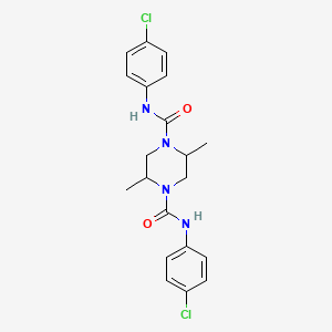 molecular formula C20H22Cl2N4O2 B2910133 1-N,4-N-bis(4-chlorophenyl)-2,5-dimethylpiperazine-1,4-dicarboxamide CAS No. 1023821-26-2