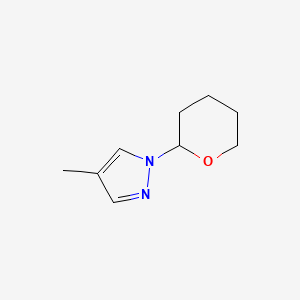molecular formula C9H14N2O B2910134 4-methyl-1-(oxan-2-yl)pyrazole CAS No. 1174132-49-0