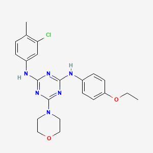 N2-(3-chloro-4-methylphenyl)-N4-(4-ethoxyphenyl)-6-morpholino-1,3,5-triazine-2,4-diamine