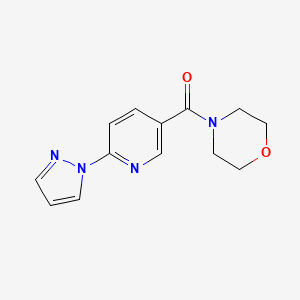 morpholino[6-(1H-pyrazol-1-yl)-3-pyridinyl]methanone
