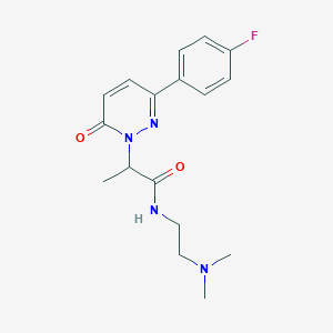 N-(2-(dimethylamino)ethyl)-2-(3-(4-fluorophenyl)-6-oxopyridazin-1(6H)-yl)propanamide