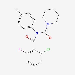 molecular formula C20H20ClFN2O2 B2910208 N-(2-chloro-6-fluorobenzoyl)-N-(4-methylphenyl)piperidine-1-carboxamide CAS No. 899951-16-7