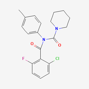 molecular formula C20H20ClFN2O2 B2910208 N-(2-chloro-6-fluorobenzoyl)-N-(p-tolyl)piperidine-1-carboxamide CAS No. 899951-16-7