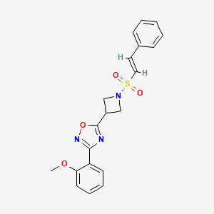 (E)-3-(2-methoxyphenyl)-5-(1-(styrylsulfonyl)azetidin-3-yl)-1,2,4-oxadiazole