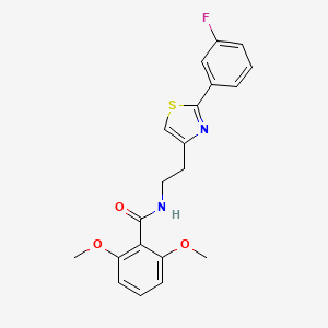molecular formula C20H19FN2O3S B2910220 N-{2-[2-(3-fluorophenyl)-1,3-thiazol-4-yl]ethyl}-2,6-dimethoxybenzamide CAS No. 895780-90-2