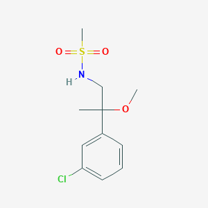 molecular formula C11H16ClNO3S B2910296 N-[2-(3-chlorophenyl)-2-methoxypropyl]methanesulfonamide CAS No. 1798512-09-0