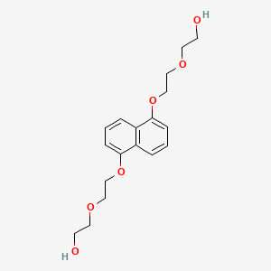 molecular formula C18H24O6 B2910298 1,5-Bis[2-(2-hydroxyethoxy)ethoxy]naphthalene CAS No. 136133-14-7