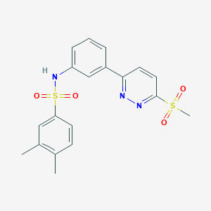 molecular formula C19H19N3O4S2 B2910347 N-[3-(6-methanesulfonylpyridazin-3-yl)phenyl]-3,4-dimethylbenzene-1-sulfonamide CAS No. 946380-58-1
