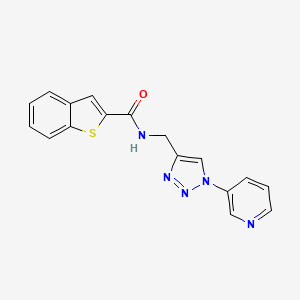 molecular formula C17H13N5OS B2910378 N-((1-(pyridin-3-yl)-1H-1,2,3-triazol-4-yl)methyl)benzo[b]thiophene-2-carboxamide CAS No. 2034583-07-6