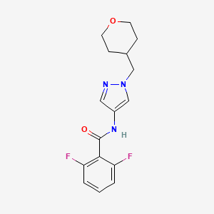 2,6-difluoro-N-(1-((tetrahydro-2H-pyran-4-yl)methyl)-1H-pyrazol-4-yl)benzamide
