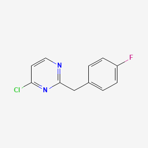 molecular formula C11H8ClFN2 B2910393 4-Chloro-2-[(4-fluorophenyl)methyl]pyrimidine CAS No. 1156238-27-5