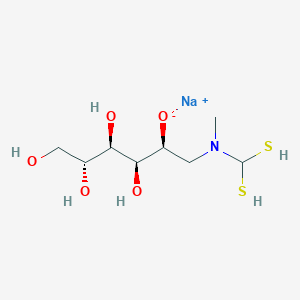 molecular formula C8H16NNaO5S2 B029104 Sodium N-methyl-D-glucamine dithiocarbamate CAS No. 91840-27-6
