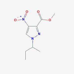 molecular formula C9H13N3O4 B2910409 methyl 1-sec-butyl-4-nitro-1H-pyrazole-3-carboxylate CAS No. 1856076-27-1