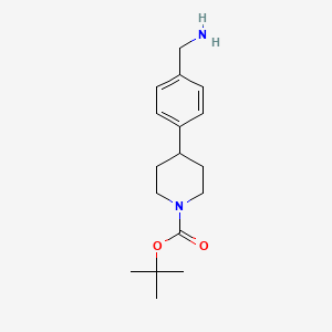 molecular formula C17H26N2O2 B2910415 Tert-butyl 4-(4-(aminomethyl)phenyl)piperidine-1-carboxylate CAS No. 1198286-87-1