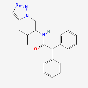 molecular formula C21H24N4O B2910439 N-(3-methyl-1-(1H-1,2,3-triazol-1-yl)butan-2-yl)-2,2-diphenylacetamide CAS No. 2034306-82-4