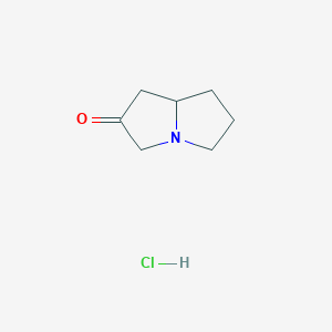 molecular formula C7H12ClNO B2910452 hexahydro-1H-pyrrolizin-2-one hydrochloride CAS No. 2193060-94-3