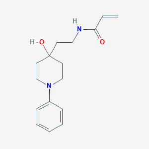 molecular formula C16H22N2O2 B2910453 N-[2-(4-Hydroxy-1-phenylpiperidin-4-yl)ethyl]prop-2-enamide CAS No. 2361642-81-9