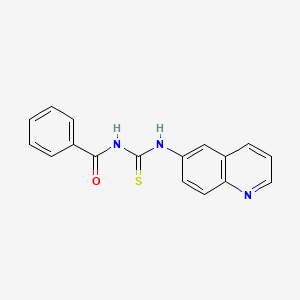 molecular formula C17H13N3OS B2910458 N-benzoyl-N'-(6-quinolinyl)thiourea CAS No. 866049-10-7