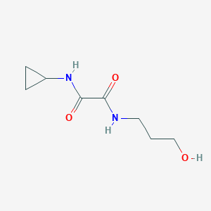 molecular formula C8H14N2O3 B2910472 N'-CYCLOPROPYL-N-(3-HYDROXYPROPYL)ETHANEDIAMIDE CAS No. 340017-82-5