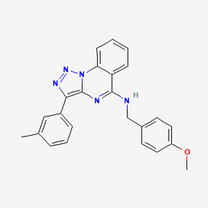molecular formula C24H21N5O B2910474 N-[(4-METHOXYPHENYL)METHYL]-3-(3-METHYLPHENYL)-[1,2,3]TRIAZOLO[1,5-A]QUINAZOLIN-5-AMINE CAS No. 866843-89-2