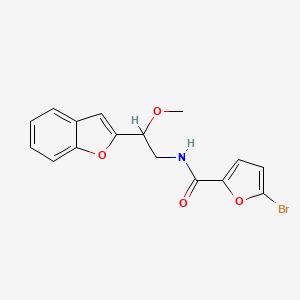 molecular formula C16H14BrNO4 B2910543 N-[2-(1-benzofuran-2-yl)-2-methoxyethyl]-5-bromofuran-2-carboxamide CAS No. 2034608-74-5