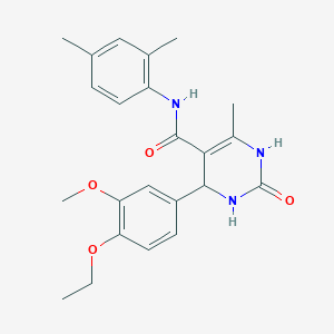 molecular formula C23H27N3O4 B2910580 N-(2,4-dimethylphenyl)-4-(4-ethoxy-3-methoxyphenyl)-6-methyl-2-oxo-1,2,3,4-tetrahydropyrimidine-5-carboxamide CAS No. 905775-79-3