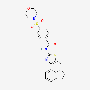 molecular formula C24H21N3O4S2 B2910582 N-(4,5-dihydroacenaphtho[5,4-d]thiazol-8-yl)-4-(morpholinosulfonyl)benzamide CAS No. 361173-57-1