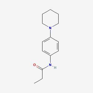 molecular formula C14H20N2O B2910614 N-[4-(piperidin-1-yl)phenyl]propanamide CAS No. 301305-90-8