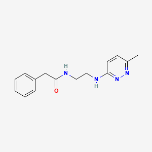 molecular formula C15H18N4O B2910619 N-(2-((6-methylpyridazin-3-yl)amino)ethyl)-2-phenylacetamide CAS No. 1203238-29-2