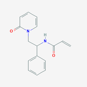 molecular formula C16H16N2O2 B2910643 N-[2-(2-oxo-1,2-dihydropyridin-1-yl)-1-phenylethyl]prop-2-enamide CAS No. 2411276-66-7