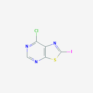 molecular formula C5HClIN3S B2910653 7-Chloro-2-iodo-[1,3]thiazolo[5,4-d]pyrimidine CAS No. 1909309-71-2