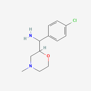 molecular formula C12H17ClN2O B2910666 (4-Chlorophenyl)(4-methylmorpholin-2-yl)methanamine CAS No. 1423028-20-9