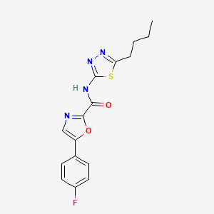 molecular formula C16H15FN4O2S B2910720 N-(5-butyl-1,3,4-thiadiazol-2-yl)-5-(4-fluorophenyl)-1,3-oxazole-2-carboxamide CAS No. 2034363-95-4