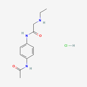 molecular formula C12H18ClN3O2 B2910734 N-[4-(acetylamino)phenyl]-2-(ethylamino)acetamide hydrochloride CAS No. 1156040-23-1