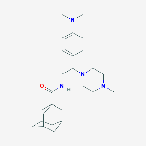 molecular formula C26H40N4O B2910736 N-{2-[4-(dimethylamino)phenyl]-2-(4-methylpiperazin-1-yl)ethyl}adamantane-1-carboxamide CAS No. 946286-08-4