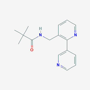 molecular formula C16H19N3O B2910771 N-([2,3'-bipyridin]-3-ylmethyl)pivalamide CAS No. 1903704-82-4